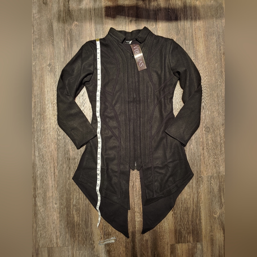 SOLD - NEW - S - Black Wool Peacoat VERILLAS - Callisto Coat - Alt - Gift
